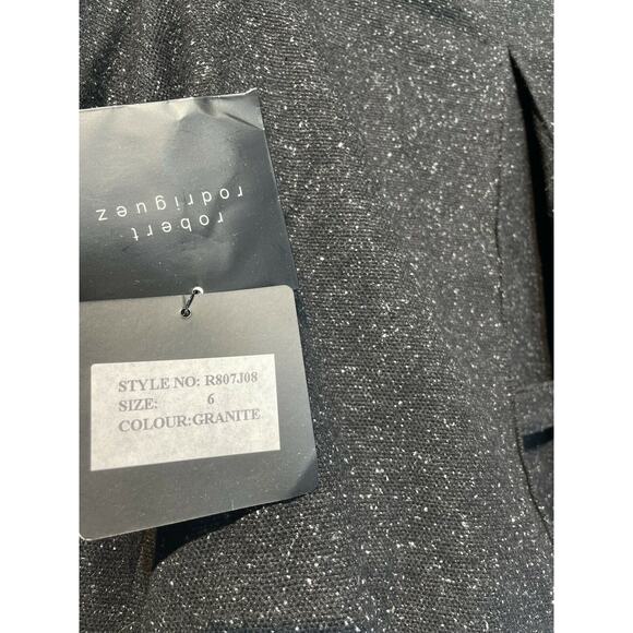 Robert Rodriguez Women’s Size 6 Black Spotted Wool Silk Cape Coat - Picture 8 of 11